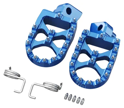 Imagen del producto de Reposapiés para motocicleta, diseño antideslizante, construcción duradera, color azul