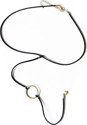 Produktbild von Choker-Halskette mit Stern und Kreis N465