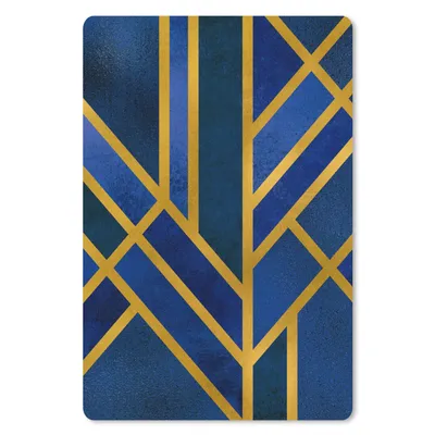 Obrázok produktu pre Podložka pod myš - Zlatá - luxusná - modrá - 18x27cm - Rohožka pod myš