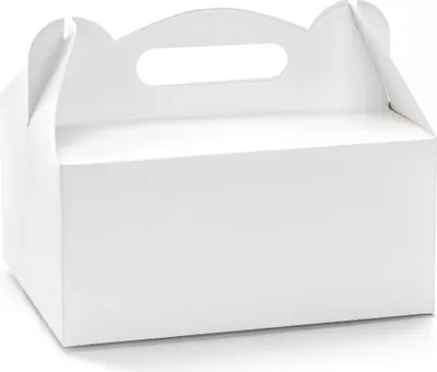 Immagine prodotto di Scatola per torte con manico 19x14x9cm per torte Set di 10 bianco