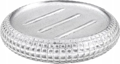 Zdjęcie produktu dla Mydelniczka Na Mydło Wolnostojąca Srebrna Elegancka Wytrzymała Ceramiczna