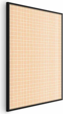 Produktbild von Posterpapier Poster - Lines and Noise - a wavy grid in shades of orange 40x60 cm Muster f-C-10092-ao-a