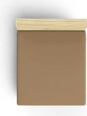 Produktbild von L'Essentiel Linge de Maison, Light Brown, Ranforce Einzel-Spannbettlaken (DE), Hellbraun, 100% BAUMWOLLE, 100 x 200+30 cm