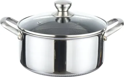 Image de Acier inoxydable Structure en nid d'abeille Casserole à induction Ø28cm Casserole