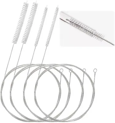 Imagen del producto de Cepillos de limpieza flexibles para tuberías y desagües, juego de cuatro