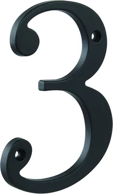 Produktbild von Hausnummer Zinklegerung, 10 cm Höhe, schwarz, für Außenbereich