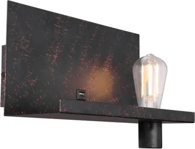 Produktbild von Globo Lighting BAYUDA Wandleuchte Metall schwarz, 1xE27, 43000R1