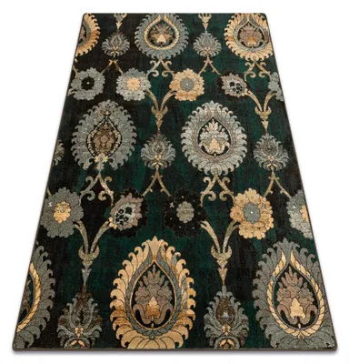 Image de Tapis en laine POLONIA Olivo Ornement patyna vert vert 235x350 cm