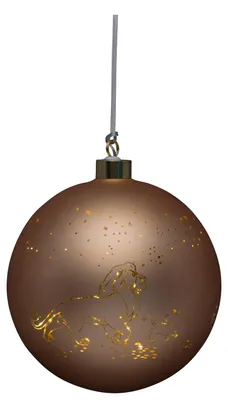 Productafbeelding van Verlichte kerstbal glas de Lion King groot 15 cm Disney