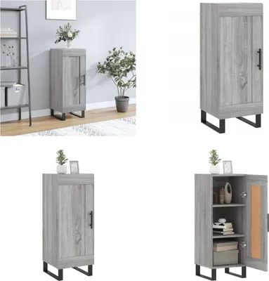 Produktbild von vidaXL Sideboard Grau Sonoma 34,5x34x90 cm Holzwerkstoff - Sideboard - Sideboards - Schrank - Aufbewahrungsschrank