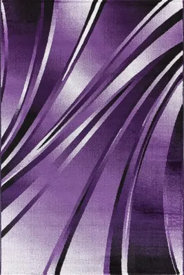 Produktbild von Ayyildiz | Moderner Teppich - Wellen Linien Design - Wohnzimmer Kurzflor - violet - 80 x 300 cm