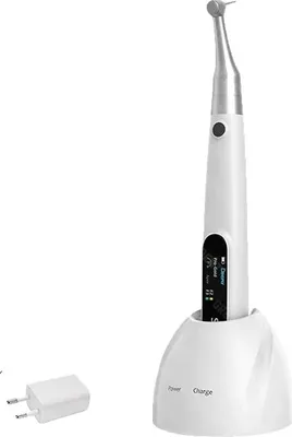 Obrázek produktu pro Zubní bezdrátový endomotor, integrovaný lokátor apexu, barevný OLED displej, bezdrátové nabíjení, 220V EU zástrčka