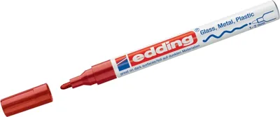 Produktbild von Glanzlack-Marker edding 751 rot Packung mit 10 Stück