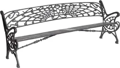 Produktbild von Casa Padrino Jugendstil Gusseisen Gartenbank Grau 205 cm
