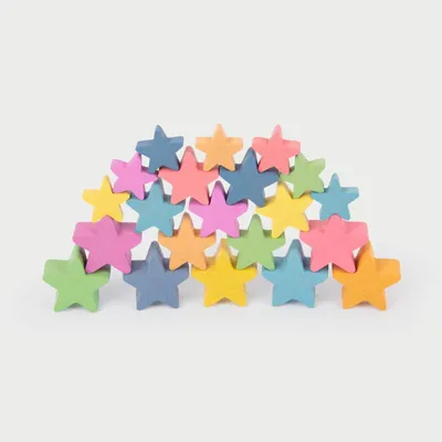Produktbild von TickiT Holzspielzeug Regenbogen Sterne - Lernspielzeug Set
