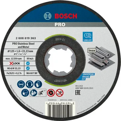 Produktbild von PRO Stainless Steel and Metal X-Lock Trennscheibe, 125x1.6x22.23 mm, ger. 10tlg