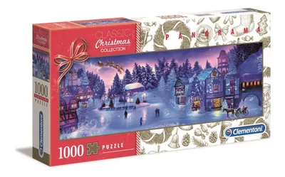 Produktbild von CLEMENTONI Panoramapuzzle Weihnachtskollektion Santa's Dream 1000 Teile