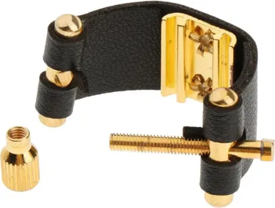Produktbild von INF Saxophonblattbinder für Altsaxophon – Kunstleder & Metall – 1 Stück B