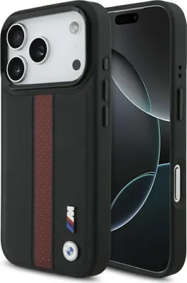 Zdjęcie produktu dla Etui BMW M Perforated Stripe MagSafe do iPhone 17 Pro czerwony