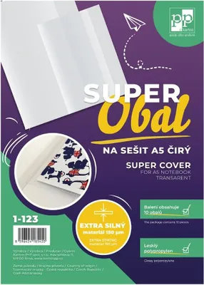 Immagine prodotto di SUPEROBAL per notebook A5 trasparente 10pz 150 mic