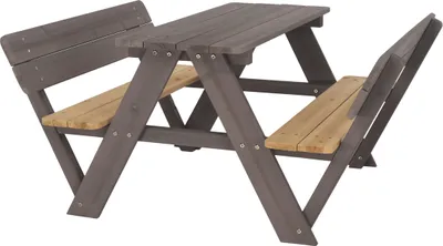 Obrázek produktu pro Kondela Dřevěný dětský zahradní set Abalo - šedá/přírodní