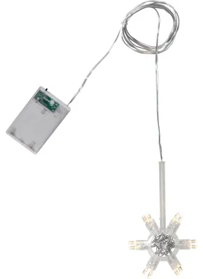 Produktbild von Star Trading 083-00 LED-Lichterkette "Lighty"Kabel: transparent, LED warmwhite,Länge ca. 1,5 m, Batterie, Timer,Sichtkarton