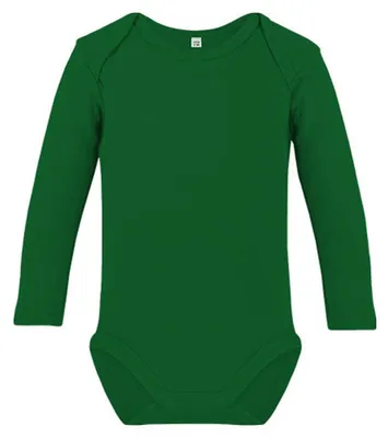 Produktbild von Link Kids Wear - "Bailey 02" Bodysuit für Baby, Baumwolle aus biologischem Anbau, Langärmlig LT5435 (62) (Irisches Grün)