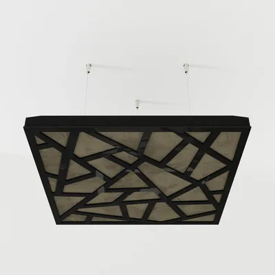 Imagen del producto de Pack de 4 paneles acústicos para techo SKYROSS, 50x50x5 cm, plástico /beige