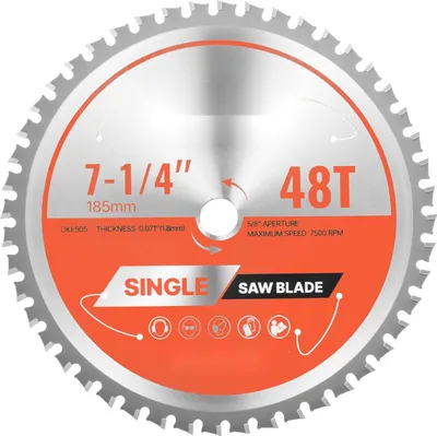 Image de Lame de scie circulaire - 185 mm Ø, 48 dents - 1,8 mm d'épaisseur - Pour l'acier et l'aluminium - Acier allié - Extraction de chaleur silencieuse