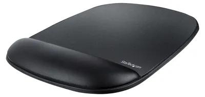 Produktbild von StarTech.com Ergonomisches Mauspad mit Gelkissen, 17x18x2cm, Gepolstertes Gel Mauspad für ergonomischer Arbeitsplatz mit Handgelenkauflage und rutschfeste PolyurethanBasis unterlage (B-ERGO-MOUSE-PAD) - Mauspad mit Handgelenkpolsterkissen - Schwarz - TAA-konform