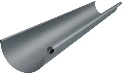 Produktbild von Zambelli Dachrinne Stahl halbrund Anthrazitgrau RAL 7016 für Rinnengröße 333 mm L = 3000 mm
