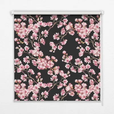 Produktbild von Seitenzug-Rollo Fensterrollo Jalousie - Thermo-Rollo Verdunkelungsrollo - 100x180 cm - Baum Blumen
