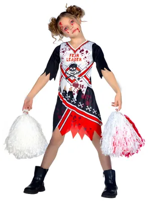 Image de Robe Zombie Cheerleader Halloween, taille : 128