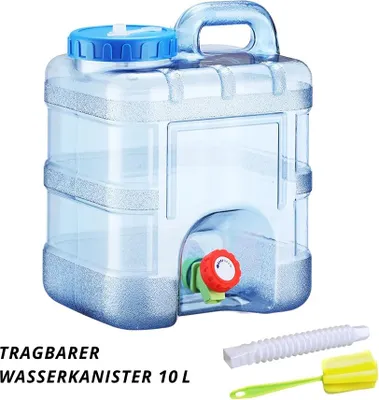 Produktbild von Wasserkanister 10 L – Tragbarer Trinkwasserbehälter mit Hahn für Camping & Outdoor