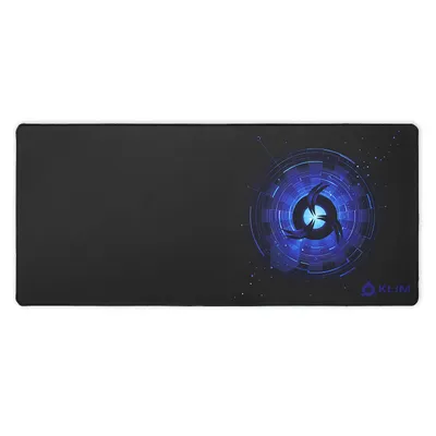 Produktbild von KLIM Mousepad XL, Schwarz, Blau, Abbildung, Stoff, Anti-Rutsch-Basis, Gaming-Mauspad