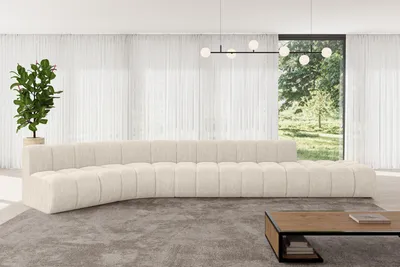 Produktbild von ALTDECOR Modulares Sofa Ecksofa in L-Form - Brilo-L2 - 471x174x70 cm Beige - Corner modular Sofa Eckcouch Couch Wohnlandschaft Cauchsofa Bodensofa Polstersofa