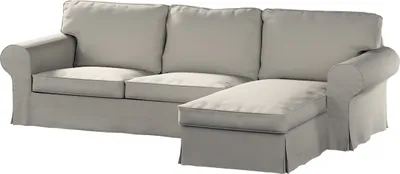 Produktbild von Dekoria Bezug für Ektorp 2-Sitzer Sofa mit Recamiere, grau, Ektorp 2-Sitzer Sofabezug mit Recamiere