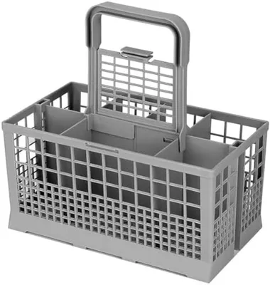 Produktbild von PromoHome® Universeller Besteckkorb für Spülmaschine – Langlebig Hergestellt, 24 x 13 x 23 cm, Grau