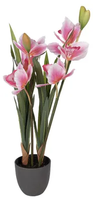 Productafbeelding van Clayre & Eef Kunstplant, 14x14x55 cm, roze kunststof