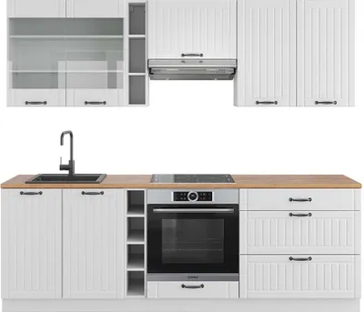 Obrázek produktu pro Kuchyňský kout Vicco Fame-Line Bílý venkovský dům/bílá 235 cm , PD Dub, Model 42465