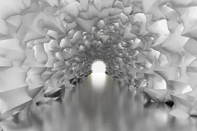 Produktbild von Muralo Fototapete 3D Effekt 104 (B) x 70.5 (H) cm Vlies Wand Tapete Tunnel Abstraktion Optische Täuschung 3D Optik Wohnzimmer Schlafzimmer moderne Wandbild