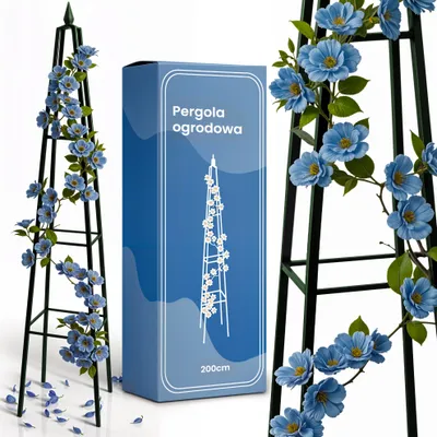 Produktbild von Kuketo | Pergola Metall - 200 cm - Stabil und Dekorativ - Ideal für Rosen und Pflanzenstütze