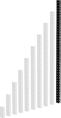 Produktbild von Adam Hall 19" Parts 61535 B 20 - HD Rackschiene schwarz 20 HE