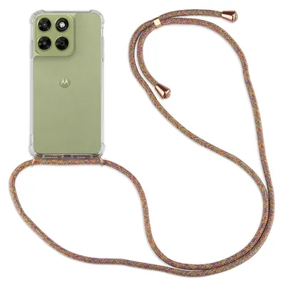 Produktbild von Handykette für Motorola Moto G67 / G77 Hülle mit Band Case Kordel in Rainbow
