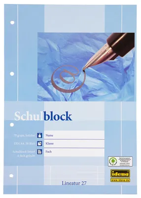 Produktbild von 2 Schulblöcke /Schreibblöcke liniert DIN A4 / 50 Blatt je Block