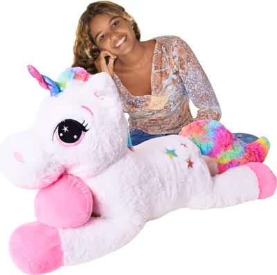 Produktbild von TE-Trend Kuscheltier Einhorn 110 cm Plüschtier Stofftier Unicorn