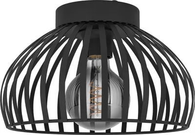 Produktbild von EGLO Deckenlampe Mogano 3, Deckenleuchte im monochromen Design, Wohnzimmerlampe aus Metall in Schwarz, Lampe Decke, Flurlampe mit E27 Fassung, Ø 28 cm