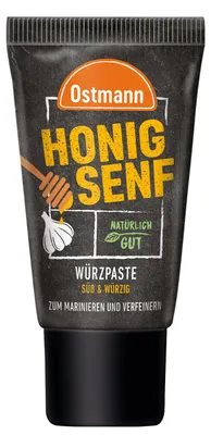 Productafbeelding van Ostmann Honingmosterd kruidenpasta met de kenmerkende pittigheid, tube van 55g