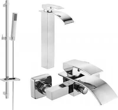 Produktbild von Mexen Aries DQ77 Badewannenset, Chrom - 744813DQ77-00