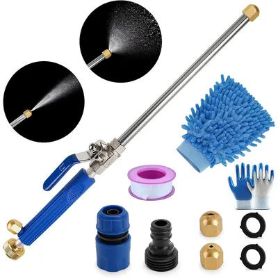 Produktbild von Power Jet Hochdruckpistole Set Sprühlanze – Hochdruck Wasserpistole für Gartenschlauch | Power Washer für Auto